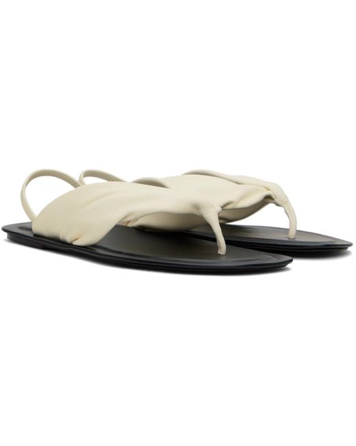 Loulou Studio Black Off-white Sahado Slingback Sandals