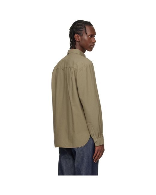 A.P.C. Multicolor Khaki Mateo Logo Shirt for men