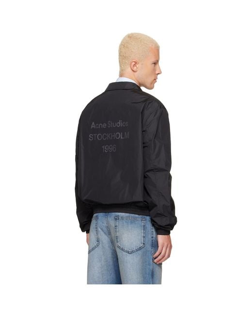 Acne Black Lightweight Nylon Jacket for men