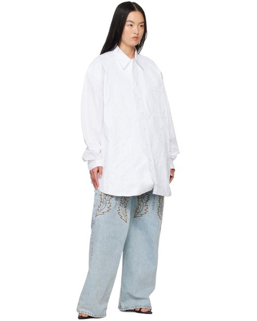 Y. Project White Scrunched Shirt