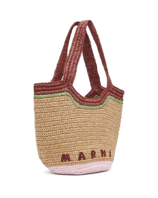 Marni Brown Paper Raffia Seaside Tote