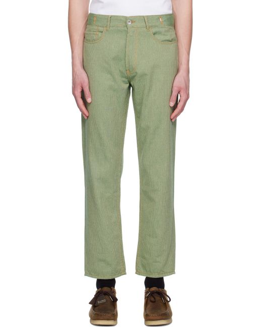 YMC Green Tearaway Jeans for men
