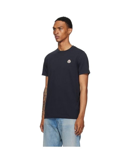 Moncler White Three-Pack Logo Patch Cotton T-Shirts for men