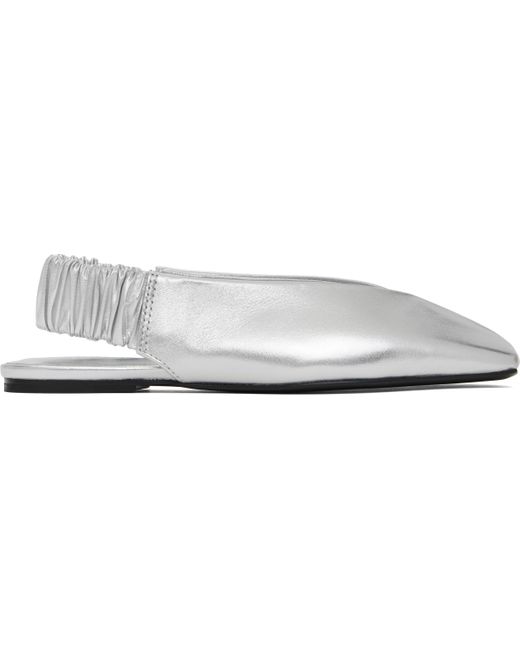 Ballerines Argentées À Bride Arrière Et À Bout De Style Enveloppe St. Agni en coloris Black