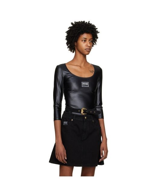 Versace Jeans Couture Black Patch Bodysuit