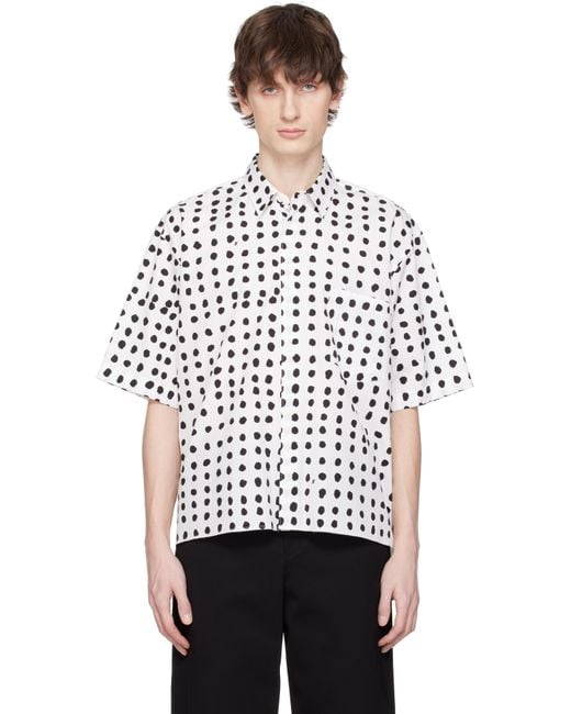 メンズ COMME DES GARÇON BLACK ホワイト＆ブラック Cdg 半袖シャツ White