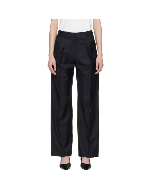 Loulou de Saison Black Sbiru Lds Straight Leg Trousers