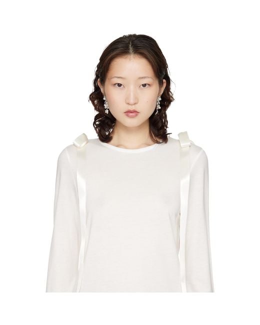 Simone Rocha White Daisy Cluster Earrings