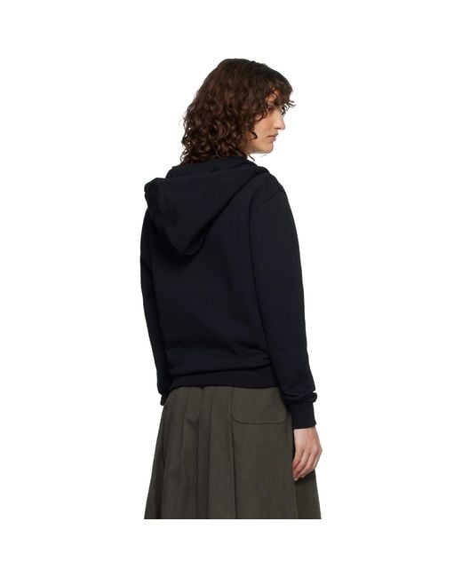 AMI Black Ami De Coeur Zipped Hoodie