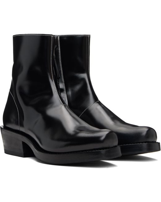 Second/Layer Black Charro Boots for men