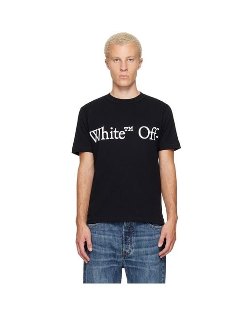 Off-White c/o Virgil Abloh Black Bookish Scarf Regular T-Shirt for men