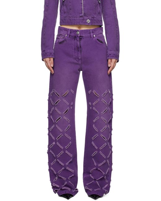 Versace Purple Medusa Jeans