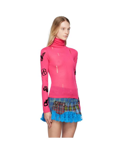 ANDERSSON BELL Red Augen Turtleneck