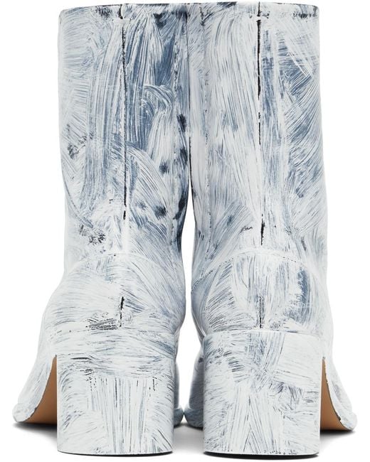 Maison Margiela Blue Tabi Bianchetto Boots for men