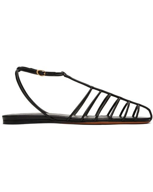 Proenza Schouler Black Tee Cage Flat Sandals