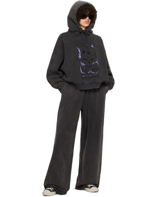Pantalon de survêtement noir à effet délavé Acne en coloris Black