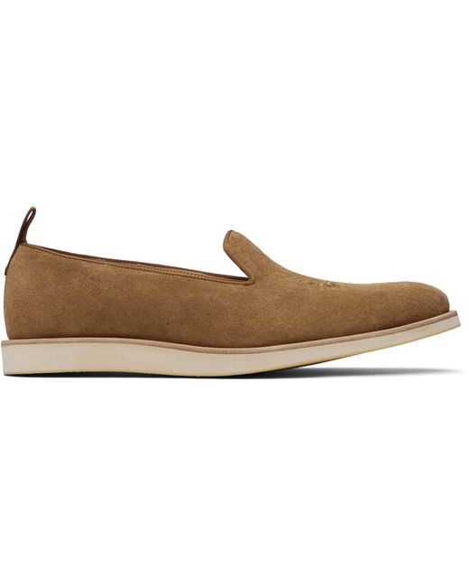 Needles メンズ ブラック タン Papillon Emb. ローファーの通販はau