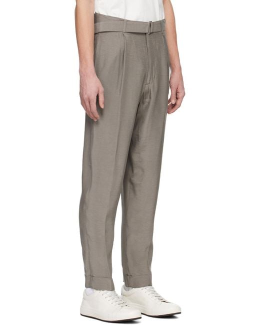 Officine Generale Gray Taupe Hugo Trousers for men