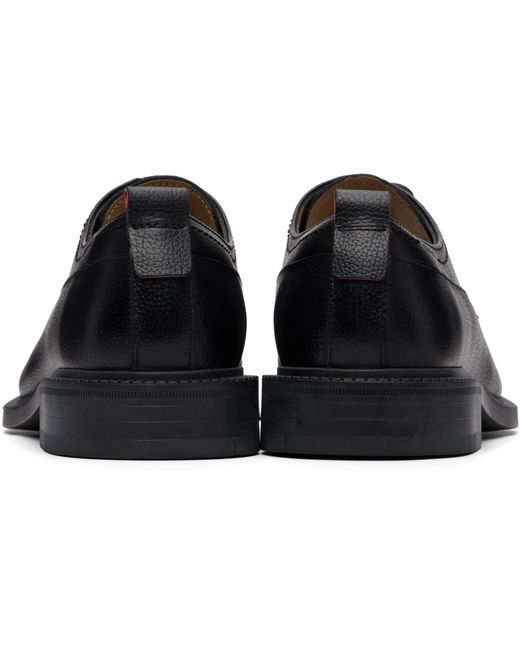 HUGO Black Grained Leather Derbys for men