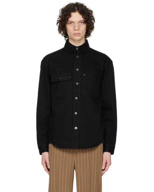 Filippa K Black Relaxed-fit Denim Shirt for men