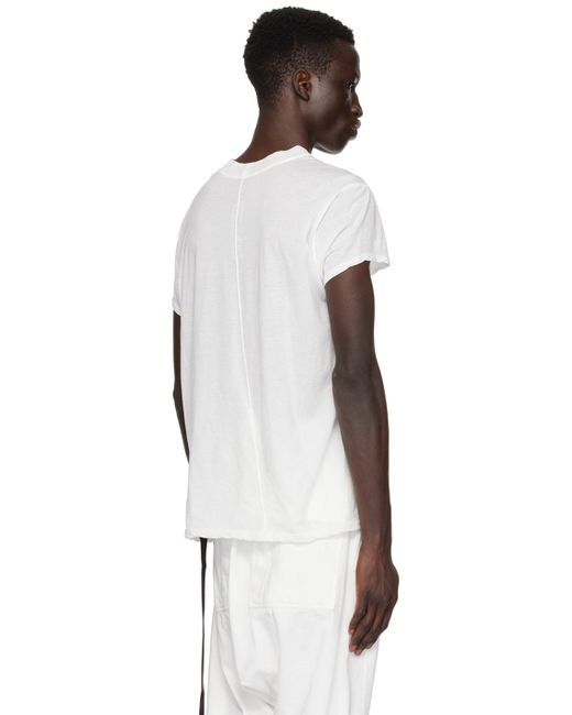 T-shirt ajusté blanc cassé Rick Owens pour homme en coloris Black