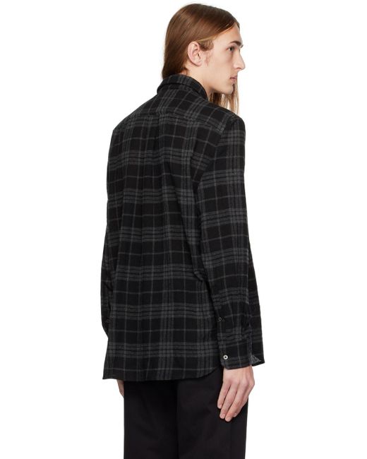 Norse Projects Black & Gray Algot Shirt for men