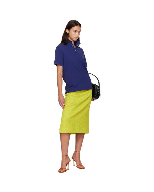 Acne Blue Embroidered-Logo Polo