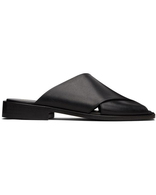 Lemaire Cross Flat Sandals in Black for Men | Lyst