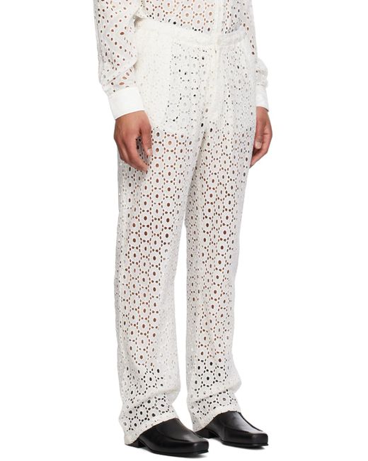 Soulland White Off- Fadi Trousers for men