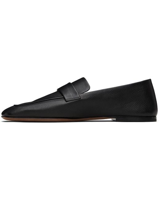 The Row Black Square Loafers
