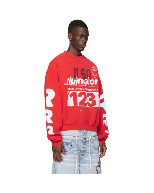RIVINGTON roi Rebis Red Membership Uso Crewneck Sweatshirt for men