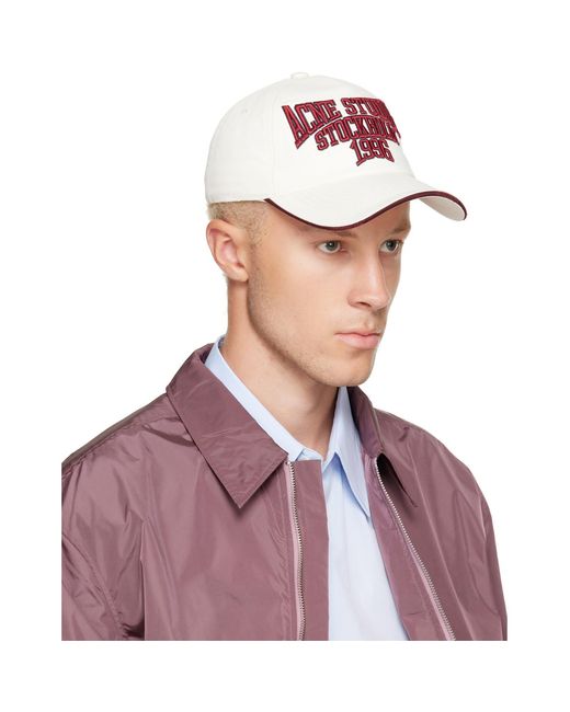 Acne Purple Off- Embroidered Logo Cap for men
