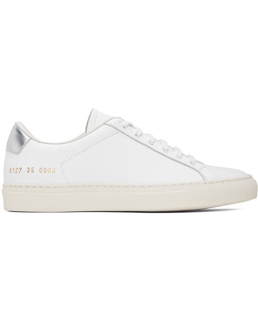 Common Projects Black White Retro Low Sneakers
