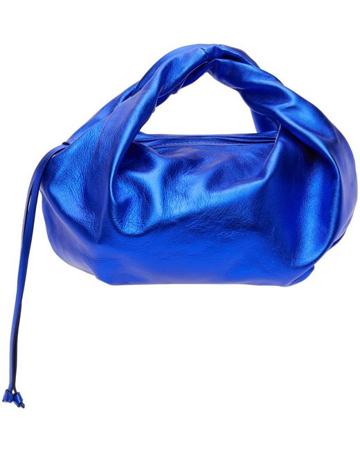 Dries Van Noten Blue Small Metallic Bag