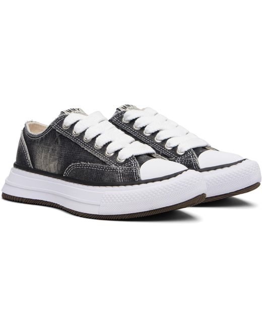 Maison Mihara Yasuhiro Black Yucca Og Sole Bleach-Wash Low-Top Sneakers