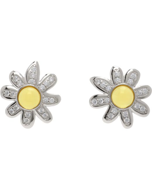 Collina Strada Black Camomile Earrings