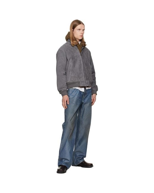 Polo Ralph Lauren Gray 'The Charleton' Suede Jacket for men