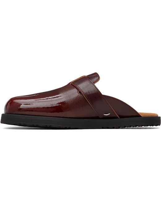 Maison Margiela Brown Burgundy Tabi Daily Mule Loafers