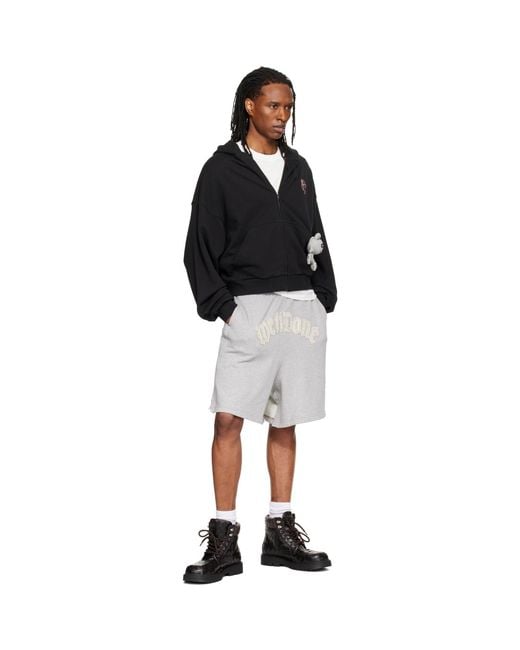 we11done White Inside-Out Bermuda Sweat Shorts for men
