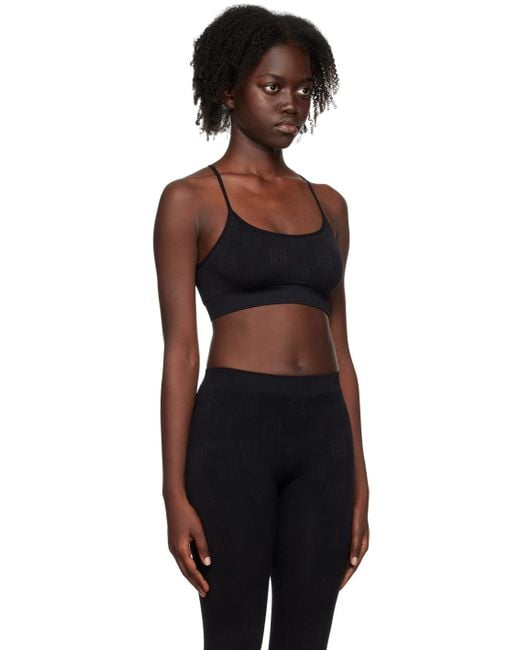 Ambush Black Monogram Active Sports Bra