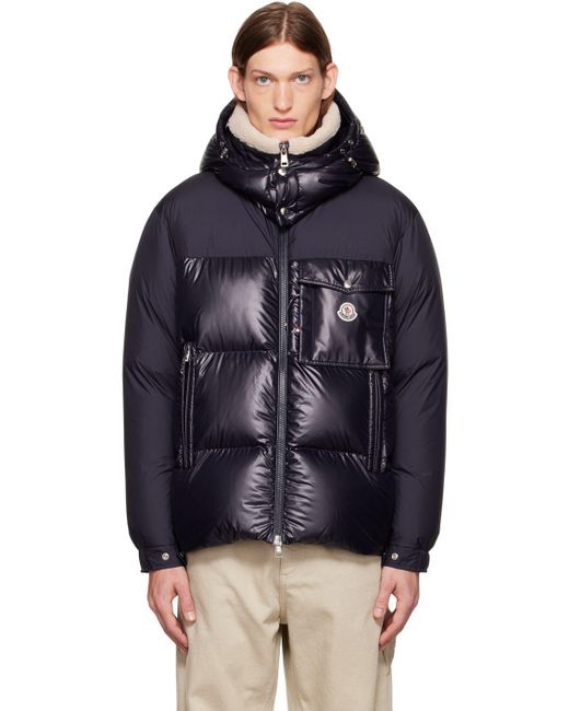 Moncler Synthetic Navy Bayuda Down Jacket in Blue for Men | Lyst