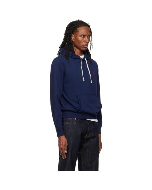 Polo Ralph Lauren Blue 'The Rl Fleece' Hoodie for men