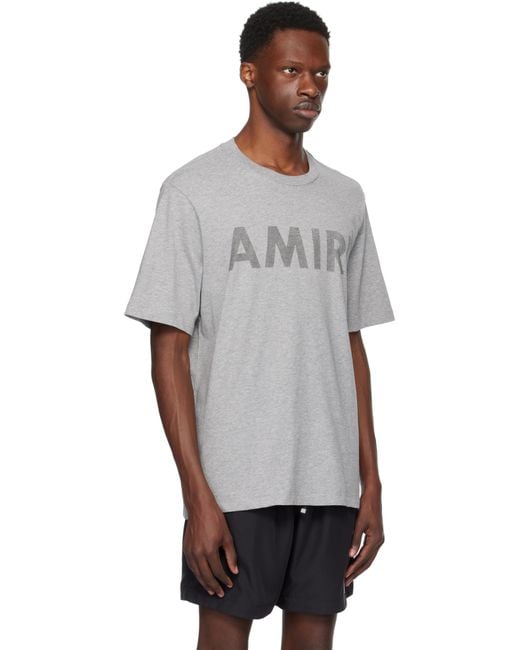 Amiri Gray Stencil' T-Shirt for men