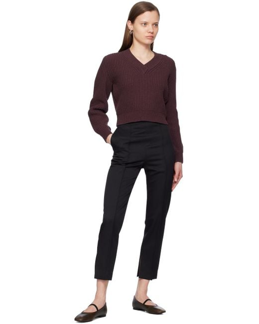 RECTO. Purple Cropped Sweater