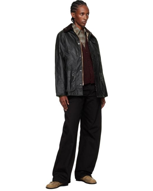 Barbour Black Bedale Waxed Jacket