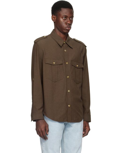 Chemise brune à effet délavé RECTO. pour homme en coloris Brown