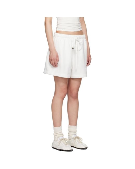 Fear Of God White Soccer Fleece Shorts