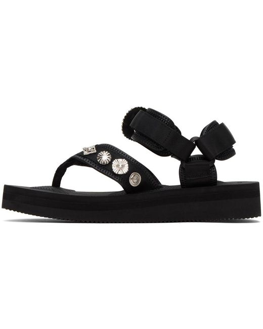 Toga Virilis Black Suicoke Edition Tono Sandals for men