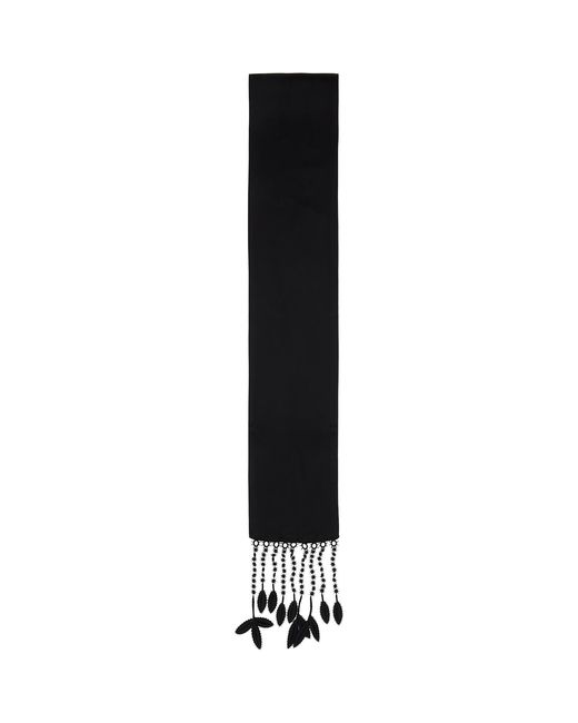 Totême  Black Guipure Lace Tuxedo Scarf
