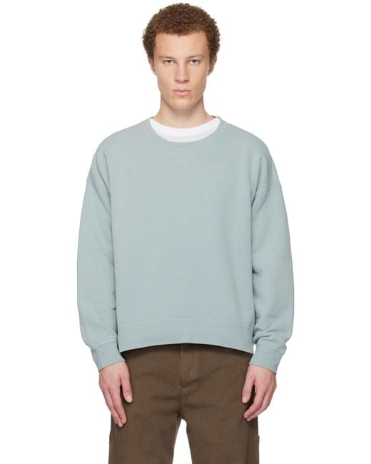 Visvim メンズ グレー グリーン Jumbo Sb L/S Dmgd スウェットシャツ